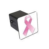 Breast Cancer Ribbon - 2 Tow Trailer Hitch Cover Plug Truck Pickup RV by Graphics and More