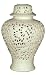 White porcelain "cutwork" temple jar