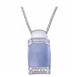 14K White Gold Chalcedony Diamond Fashion Necklace