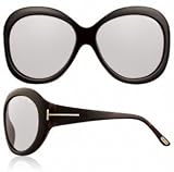 TOM FORD ANNA TF64 T35 DARK HAVANA PLASTIC OVERSIZED SUNGLASSES