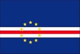 2 x 3 FT - CAPE VERDE FLAG - INDOOR-PARADE - GOLD FRINGE