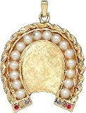 Horseshoe with Pearls, 14K Gold Charm