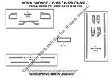 Ford Bronco Real Aluminum Dash Kit 87-96 - 16 pieces - Real Brushed Aluminum