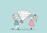 Wallmonkeys Peel and Stick Wall Decals - Wedding Set - Engagement - 24