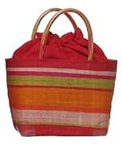 Colorful Straw Handbag Coral