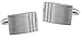 Men's Classic Silver Cufflinks and Tie Bar Clip Set for French Cuff Dress Shirts with Gift Box