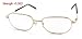 +5.00 Gold Tone Metal Full Rim Optical Reading Glasses