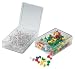 PUSH PINS CLEAR 100/BX