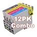 3 Sets of 4 Ink Cartridges for Epson Stylus Photo R240 R245 RX420 RX425 RX520 Compatibles T0551 T0552 T0553 T0554 by GFS