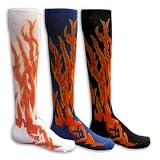 HOT!! Flame Patterned Athletic Socks (4 colors)