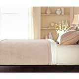 Sunbeam Velvet Plush HEATED BLANKET KING Size Champaigne Blonde (20 Personalized heat Settings)