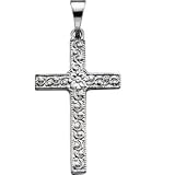 Platinum Cross Pendant - 20.0x13.0mm