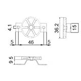 LIXIL メンテナンス部品 振れ止め車( 玄関引戸用)[L1Y88]