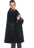 Sheared Mink Fur Jacket-Black Mink Shawl Collar