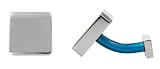 Six Degrees London Designer Cufflinks- Soho Square - choice of Red or Blue Aluminium
