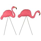 Bright Pink Flamingo Yard Ornament (2pack)