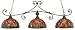 Toltec Pool Table Light Bronze Curl Bar 15 Persian Nites Tiffany
