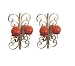 Golden Metal Candle Sconce Set