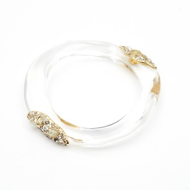 Gold Woven Crystal Bracelet by Alexis Bittar