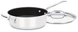 Cuisinart Chef's Classic Nonstick Stainless 3-1/2-Quart Saut Pan with Helper Handle and Cover