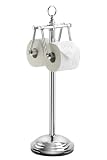 Better Living Products Toilet Duo Toilet Caddy Dual Tissue Dispenser, Chrome