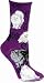 Persian Kitty Cat Kitten Purple Cotton Animal Art Print Socks 9-11