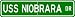 USS NIOBRARA AO 72 Street Sign - Navy