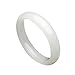 Parma77 White Jade Bracelet Polished White Bangle Inside Flat Luck Bracelet for Propitious Omen
