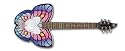 Daisy Rock Butterfly Short Scale Guitar Left-Handed, Fantasy