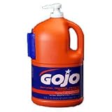GOJO NATURAL ORANGE PUMICE HAND CLEANER One Gallon Hand Cleaner w/pump dispenser, White, 4/cs