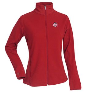 NCAA Women's Ohio State Buckeyes Sleet Polar Fleece, Dark Red, Medium