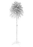 Tropical 6.5' Pre-Lit Silver Tinsel Palm Tree Luau Christmas Tree