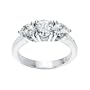 Classy! 14k White-gold Women's Three Stone 1 3/4CT TW Moissanite Anniversary Band
