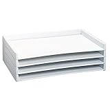 Giant Stack Trays, Fits 42 x 32 Sheets, Plastic, 40 Lb Capacity, White, 2/Box SAF4899