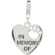 Heart U Back In Memory Of Paw Charm