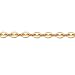 Bracelet Femme Gourmette 18 cm Grain de Café Plaqué Or