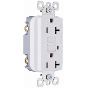 Pass & Seymour 2095W TradeMaster 20 Amp 125-Volt AC GFCI Duplex Receptacle, White