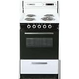Summit WEM630DK 24 Freestanding Electric Range with Manual Clean, Black See-Thru Door and... by