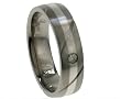 Titanium Ring with Sterling Silver Inlay Titanium Ring with Sterling Silver Inlay
