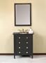 VIRTU USA LS-1043BB 30 in. Alpine Bath Vanity in Black with Baltic Brown Counter Top