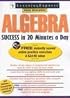 Algebra Success in 20 Minutes a Day, 3rd Edition (Skill Builders)