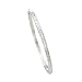 14K White Gold 1 1/2 ct. Invisible Set Princess Cut Diamond Bangle Bracelet
