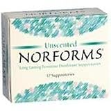 Norforms, Suppositories Unscented size - 12 each