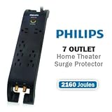 Philips SPP5074B 17 7-Outlet Home Theater Surge Protector (Black)