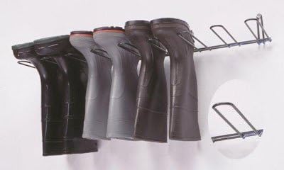Boot Rack, Stainless Steel, Holds 4 Pairs, Dimensions: 4.5"H x 35.25"W x 10.5"D