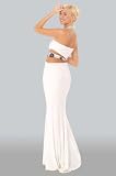 Prom Dress Clarisse 9206 Light Ivory with Black Beads