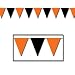 Halloween Orange & Black Outdoor Pennant Banner 18in. x 30ft.,1/Pkg,Pkg/1