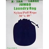 Case of 10 X-Large Nylon Drawstring Laundry Bags, BLUE, 30x40