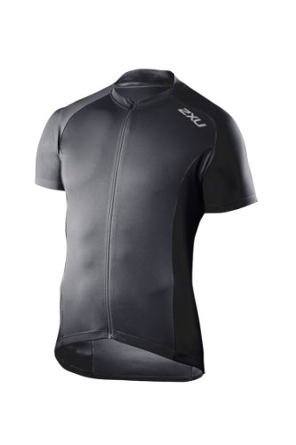 2XU Men's Active Cycle Jersey, Black, Small On Sale