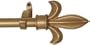 Window Curtain Rod / Drapery Rod 44 Inch -108 Inch Fleur De Lis Gold